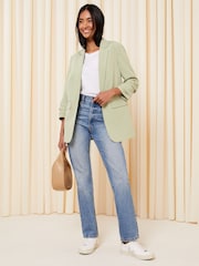 Friends Like These Sage Green Edge to Edge Tailored Blazer - Image 2 of 6