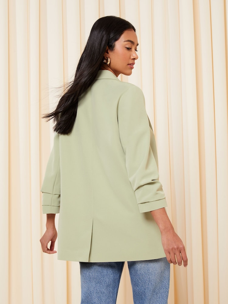 Friends Like These Sage Green Edge to Edge Tailored Blazer - Image 4 of 6