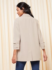 Friends Like These Taupe Brown Edge to Edge Tailored Blazer - Image 3 of 3
