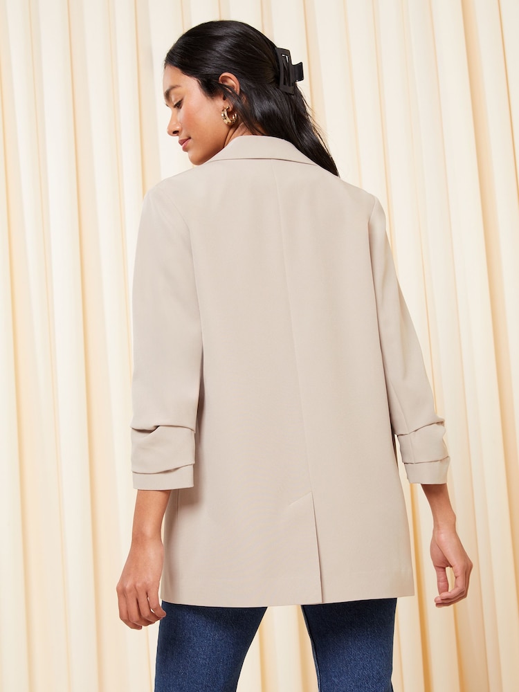 Friends Like These Taupe Brown Edge to Edge Tailored Blazer - Image 3 of 3