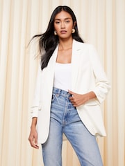 Friends Like These Ivory White White Edge to Edge Tailored Blazer - Image 1 of 4
