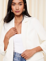 Friends Like These Ivory White White Edge to Edge Tailored Blazer - Image 3 of 4