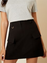 Friends Like These Black Cargo Tailored Mini Skirt - Image 1 of 4