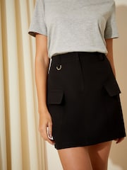 Friends Like These Black Cargo Tailored Mini Skirt - Image 3 of 4
