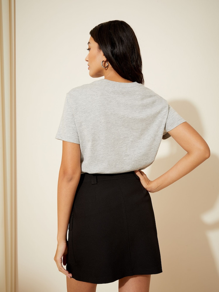 Friends Like These Black Cargo Tailored Mini Skirt - Image 4 of 4