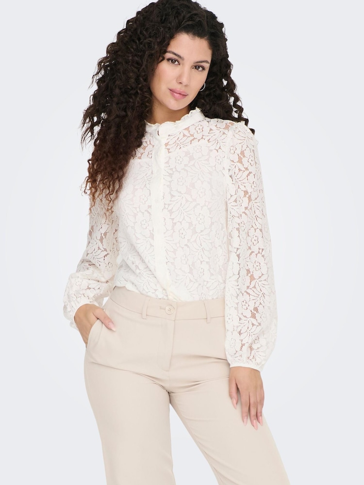ONLY White Lace Blouse - Image 1 of 4