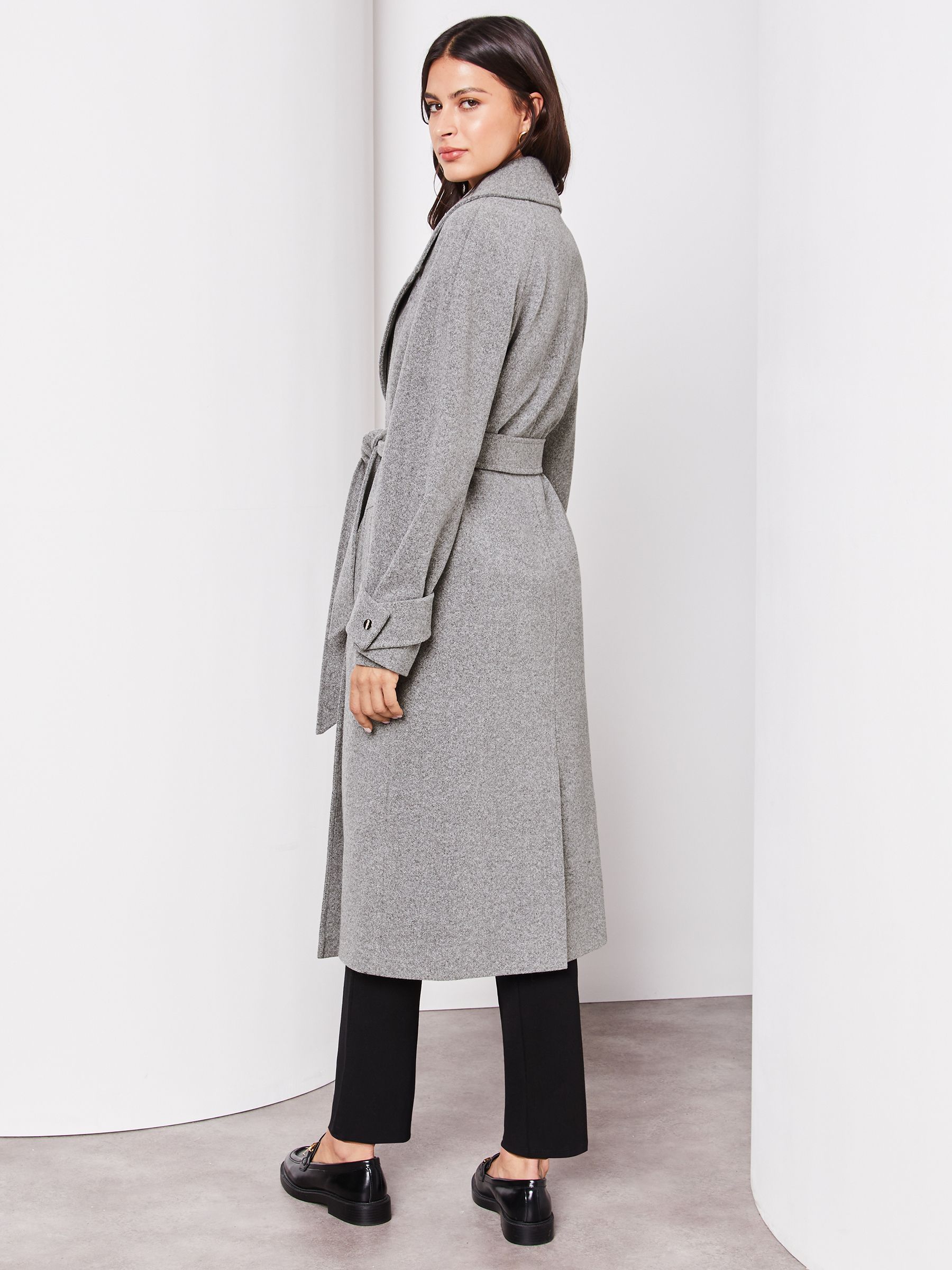 【送料無料（一部地域を除く）】 Lipsy Buy Grey Next from Coat Trench Wrap Smart Belted ジャケット・アウター