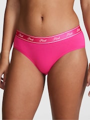 Victoria's Secret PINK Enchanted Pink Cotton Logo Hipster Knickers - Image 1 of 3
