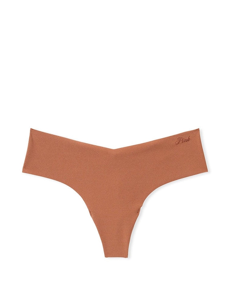Victoria's Secret PINK Caramel Nude No Show Thong Knickers - Image 1 of 2