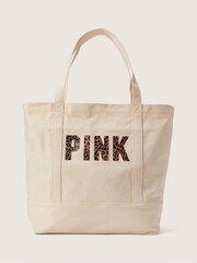 Victoria's Secret PINK Natural Cream Tote Shopper Bag - Image 1 of 1