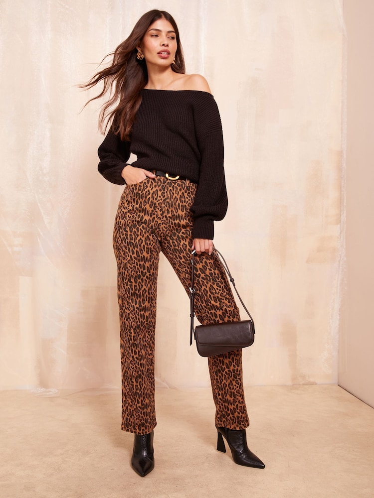 Friends Like These Black Petite Slash Neck Jumper - Image 2 of 4