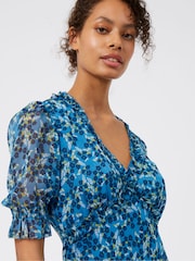 Great Plains Blue Meadow Ditsy V Neck Dress - Image 2 of 4