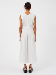 Great Plains White Summer Embroidery V Neck Dress - Image 3 of 4