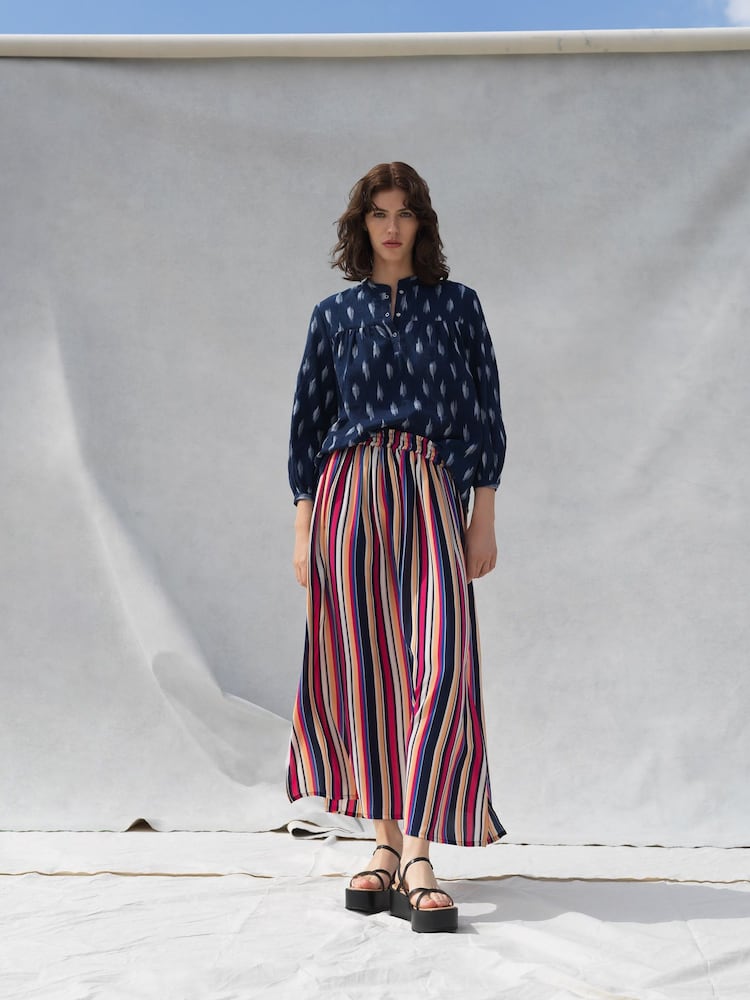 Great Plains White Multi High Summer Stripe Skirt - Image 1 of 4