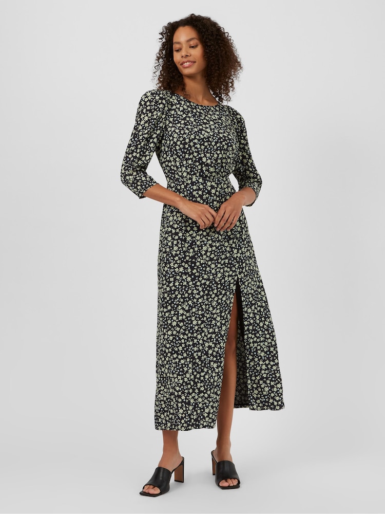 Great Plains Green & Navy Blue Bella Ditsy Scoop Back Dress - Image 1 of 3