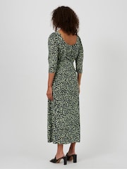Great Plains Green & Navy Blue Bella Ditsy Scoop Back Dress - Image 2 of 3