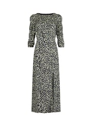 Great Plains Green & Navy Blue Bella Ditsy Scoop Back Dress - Image 3 of 3