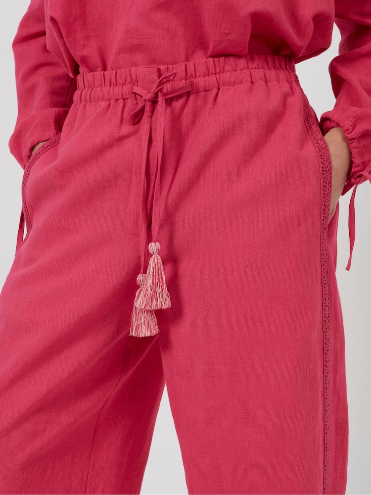 Great Plains Pink Spring Drawstring Trouser - Image 2 of 5