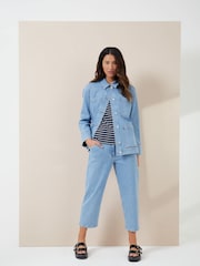 Great Plains Blue Sunwashed Denim Cargo Jacket - Image 1 of 3