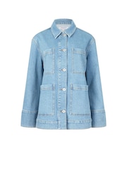 Great Plains Blue Sunwashed Denim Cargo Jacket - Image 3 of 3