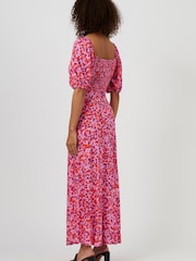 Great Plains Pink Grenada Jersey Smocked Top Dress - Image 3 of 4