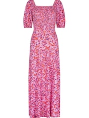 Great Plains Pink Grenada Jersey Smocked Top Dress - Image 4 of 4