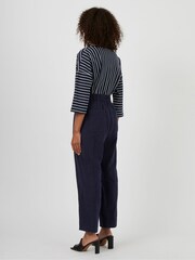 Great Plains Navy Blue Crinkle Cotton Trousers - Image 2 of 3