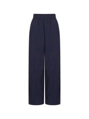 Great Plains Navy Blue Crinkle Cotton Trousers - Image 3 of 3