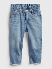 Gap Mid Wash Blue Pull On Ruffle Mom Jeans (Newborn-5yrs) - Image 1 of 4