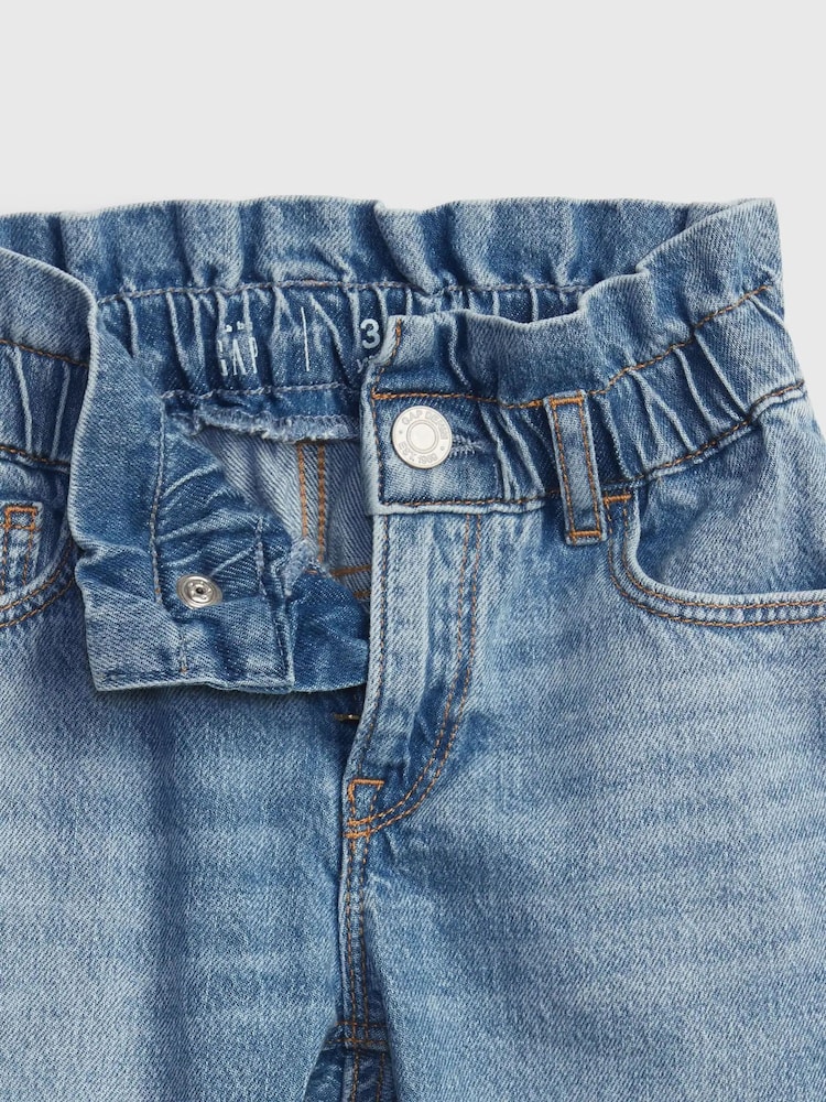 Gap Mid Wash Blue Pull On Ruffle Mom Jeans (Newborn-5yrs) - Image 3 of 4