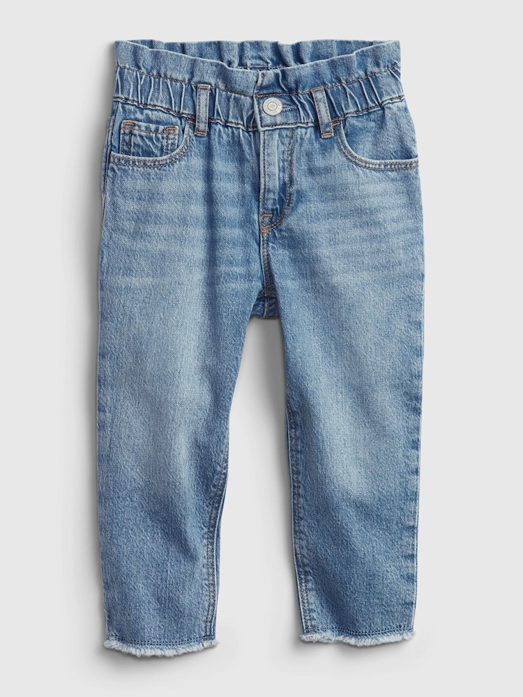 Gap Mid Wash Blue Pull On Ruffle Mom Jeans (Newborn-5yrs) - Image 5 of 5