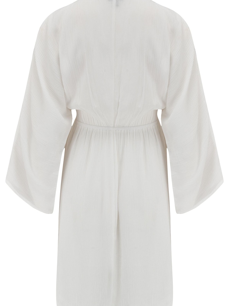 Pour Moi White Ecovero Crinkle O Ring Cover Up - Image 5 of 5