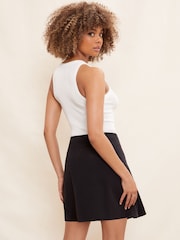 Friends Like These Black Tailored Pleated Mini Skirt - Image 2 of 4