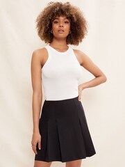 Friends Like These Black Tailored Pleated Mini Skirt - Image 3 of 4