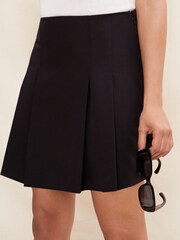 Friends Like These Black Tailored Pleated Mini Skirt - Image 4 of 4