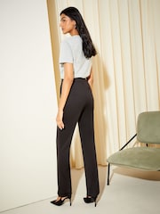 Friends Like These Black Petite Sculpt & Stretch Kickflare Trousers - Image 3 of 4