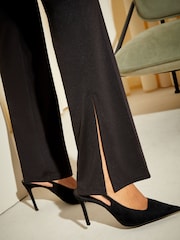 Friends Like These Black Petite Sculpt & Stretch Kickflare Trousers - Image 4 of 4