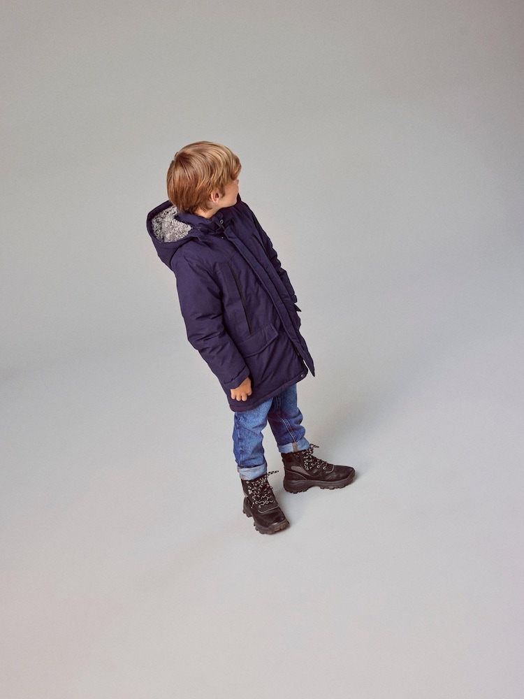 Name It Navy Hooded Parka Jacket - Image 2 of 4