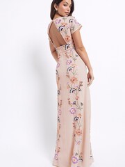 Maya Maxikleid mit Knopfleiste und Stickerei - Bild 2 von 4