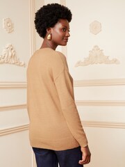 Love & Roses Camel Star Cosy Knitted Jumper - Image 3 of 4
