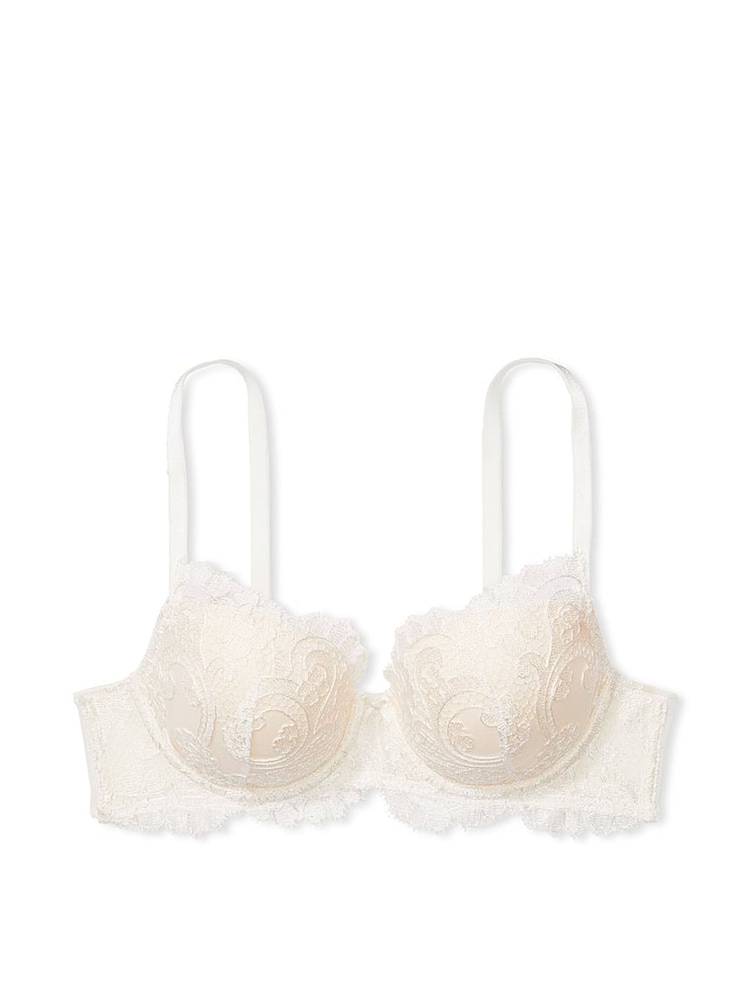 Victoria's Secret White Coconut Boho Floral Lightly Lined Demi Boho Floral Bra - Image 3 of 3
