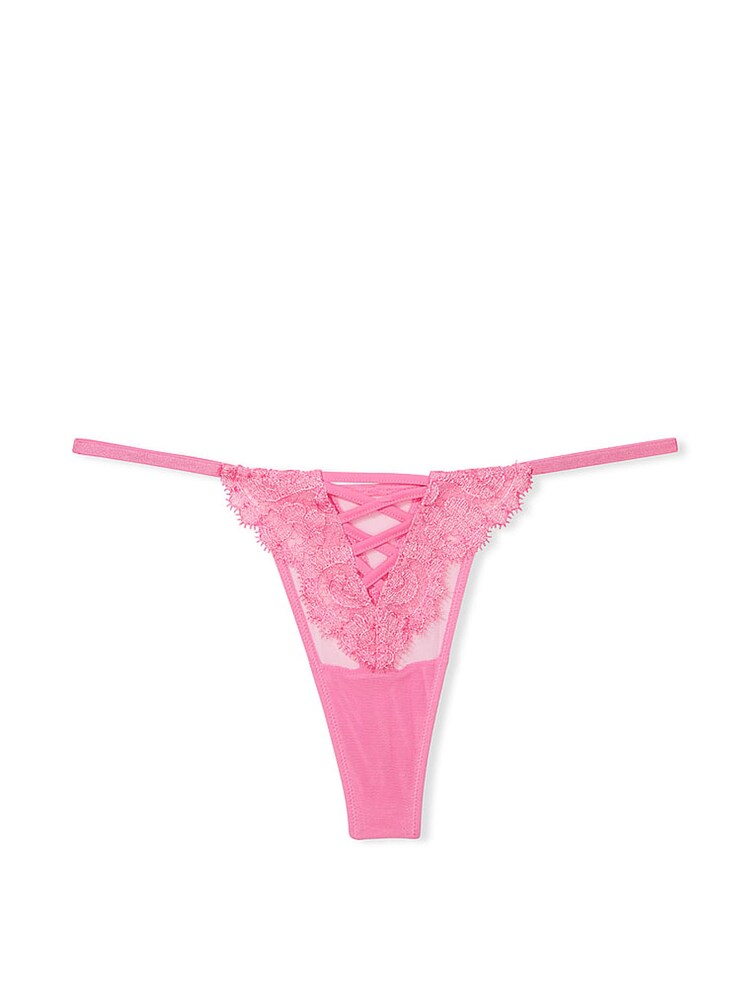 Victoria's Secret Tickled Pink Boho Floral Thong Embroidered Knickers - Image 4 of 4 Victoria's Secret Tickled Pink Boho Floral Thong Embroidered Knickers - Image 4 of 4