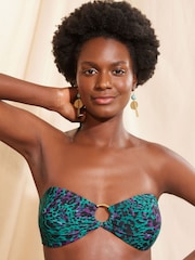 Love & Roses Animal Halter Bikini Top - Image 1 of 4