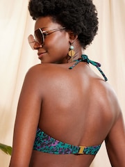 Love & Roses Animal Halter Bikini Top - Image 3 of 4