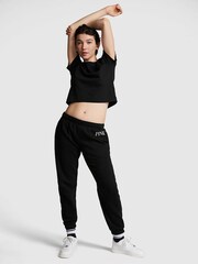 Victoria's Secret PINK Pure Black Everyday Fleece Classic Joggers - Image 3 of 4