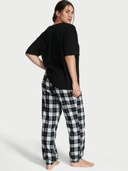 Victoria's Secret Black White Check Long Cuffed Pyjamas - Image 2 of 4