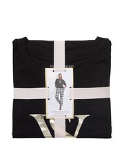 Victoria's Secret Black White Check Long Cuffed Pyjamas - Image 4 of 4