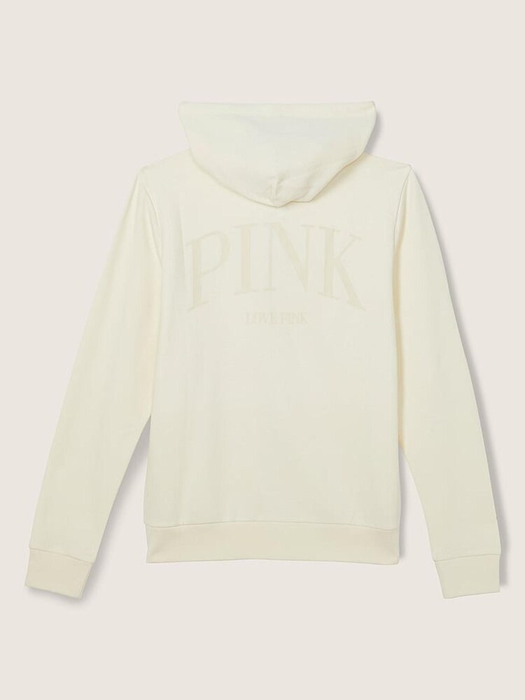 Victoria's Secret PINK Cream Fleece ZipUp Everyday Hoodie - Image 5 of 5