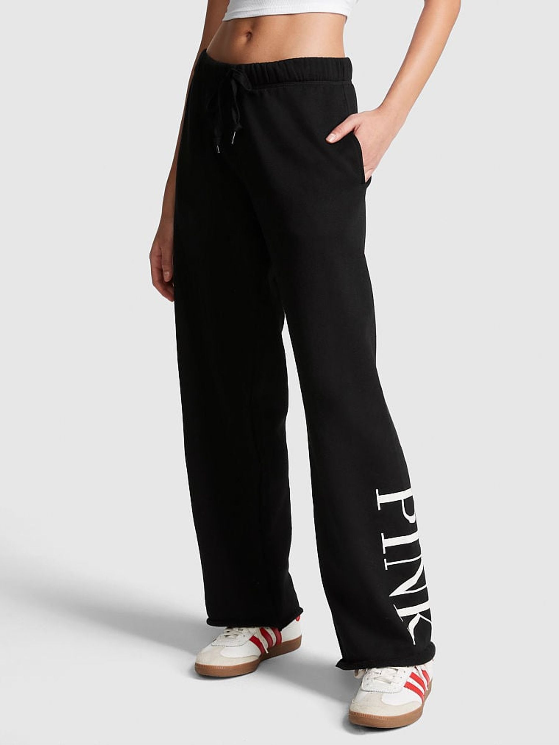 Buy Victoria s Secret PINK Pure Black Fleece Heritage Jogger from Next Luxembourg