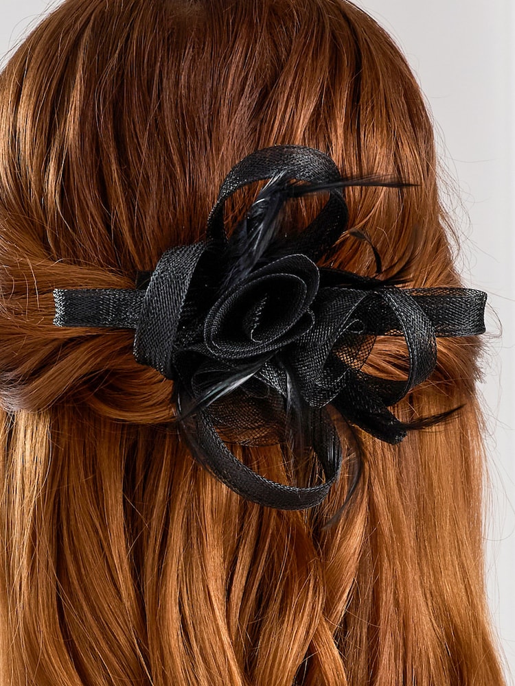 Jon Richard Black Small Fascinator - Image 2 of 2